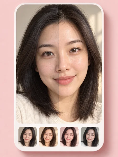 美颜相机示意图