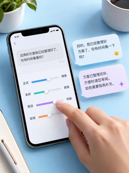 聊天潜台词调音台示意图