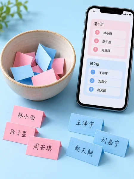 抽签分组示意图