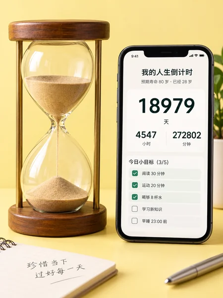 人生倒计时示意图