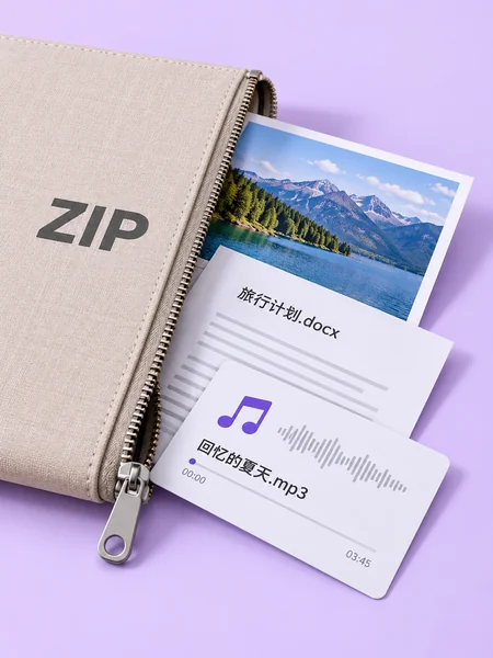 压缩包解压示意图